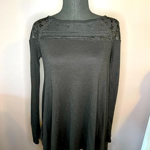 Long sleeve black dress shirt